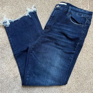 Flying Monkey High Rise Cropped Flare Stretch Jean